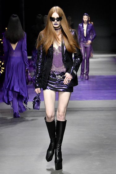 Versace Spring 2023: Goths, Brides, and Directional Purple