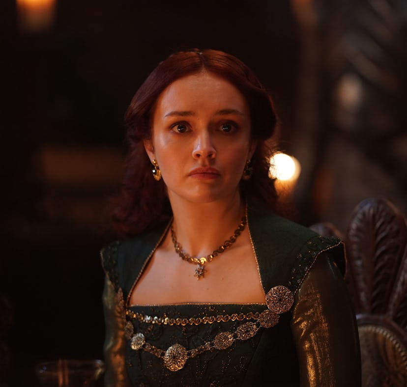 Olivia Cooke as Alicent Hightower in House of the Dragon
