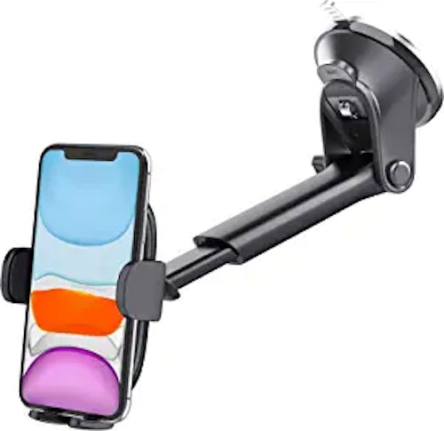 With the option to attach it to the dashboard or windshield with suction cups or adhesive, this APPS...