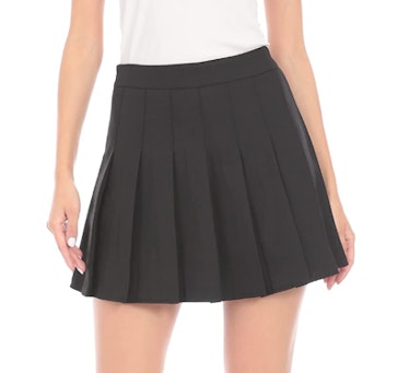 Hoerev High Waist Pleated Mini Skirt