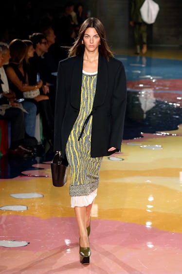 Modern Grunge and Ladies Who Lunch 23 A model walks the runway of the Bottega Veneta Fashion Show during the Milan Fashion Week Womenswear...