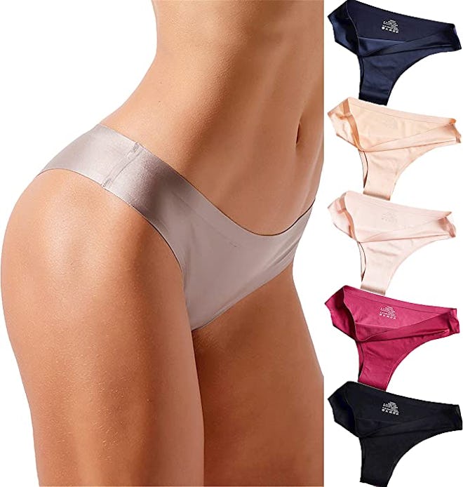 VISSAY Invisible Seamless Bikini Underwear Ice Silk (6-Pack)