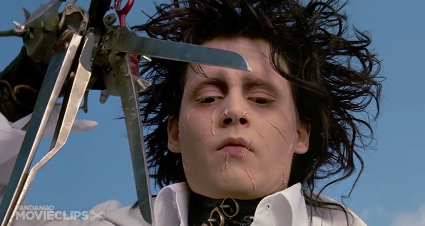 "Edward Scissorhands" stars Johnny Depp.