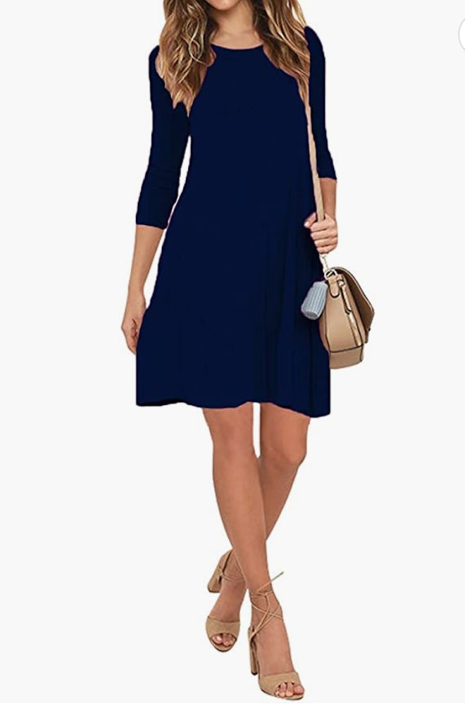 VIISHOW Round Neck T-Shirt Dress