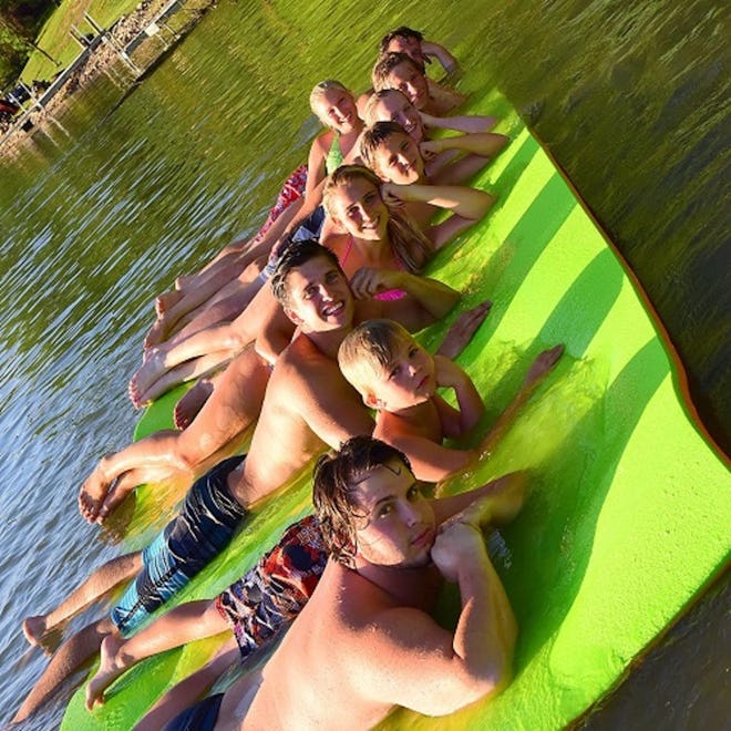 With one size measuring up to 18 feet long, this Rubber Dockie option is one of the best floating ma…