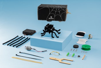 Motion sensing spider STEAM project for kids from KiwiCo
