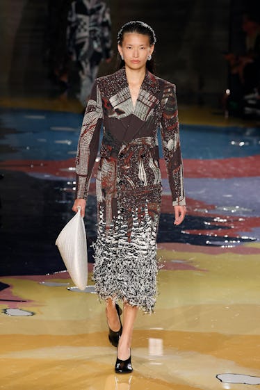 Modern Grunge and Ladies Who Lunch 31 A model walks the runway of the Bottega Veneta Fashion Show during the Milan Fashion Week Womenswear...