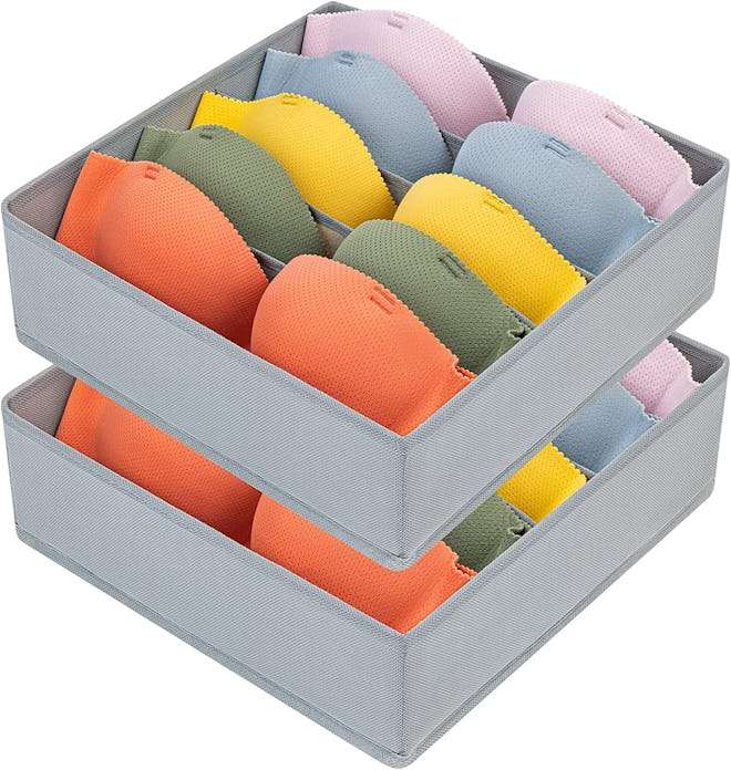 DIMJ 2 Pack Bra Drawer Organizers