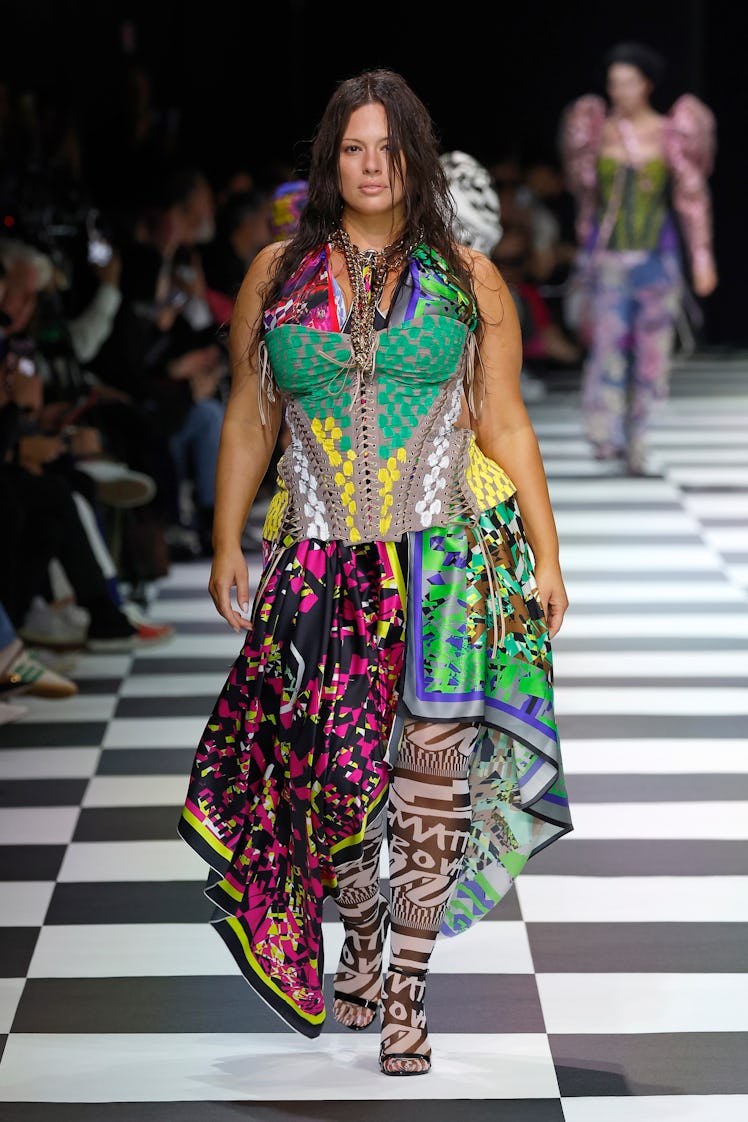 Ashley Graham in Matty Bovan at Milan Fashion Week Spring 2023