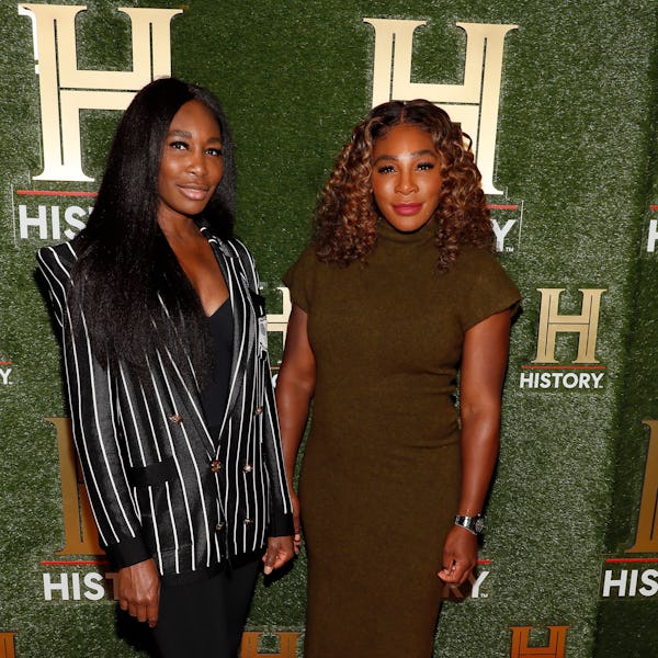 Venus Williams and Serena Williams attend HISTORYTalks 2022 on September 24, 2022 