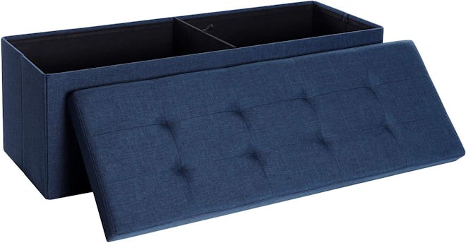 SONGMICS Folding Storage Ottoman Bench