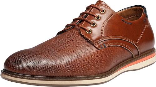 dress shoes that feel like sneakers lace up and have cool design elements.