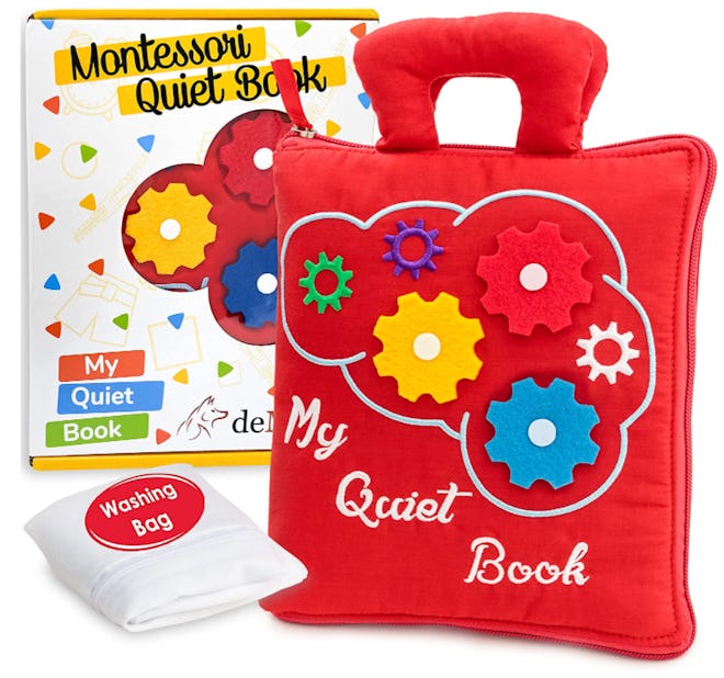 The deMoca Quiet Book for Toddlers is one of the best products to make flying with kids easier.