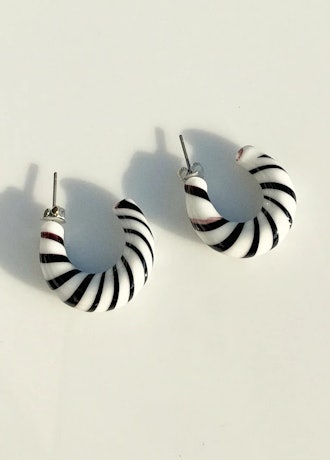 Monica Handblown Glass Hoop Earrings