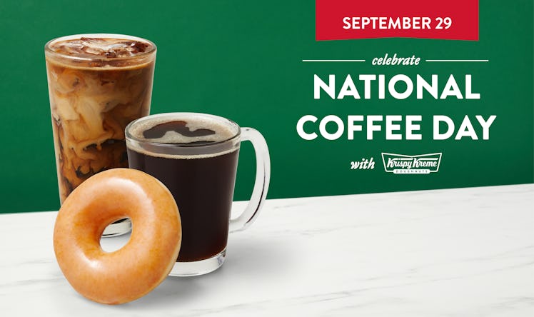 National Coffee Day 2022 deals include Krispy Kreme.