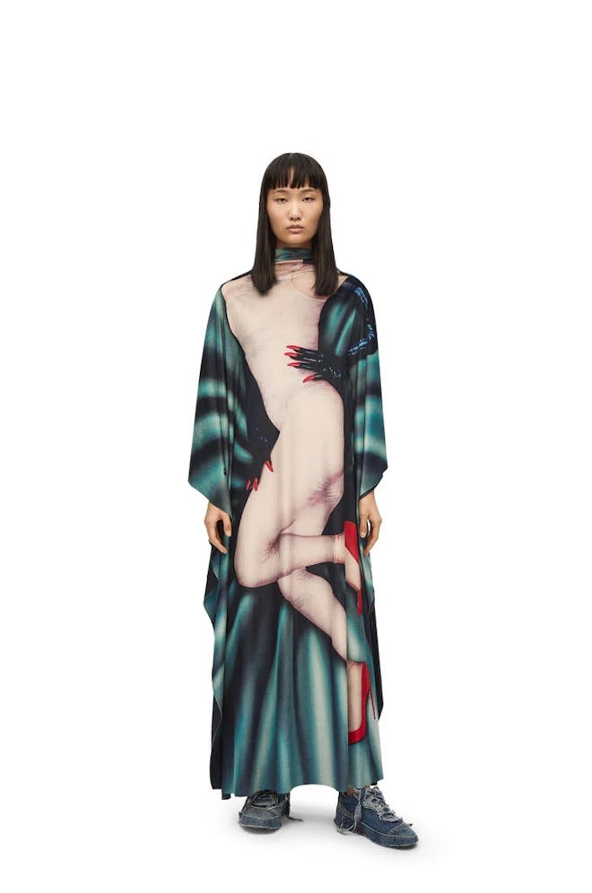 Body Print Kaftan Dress