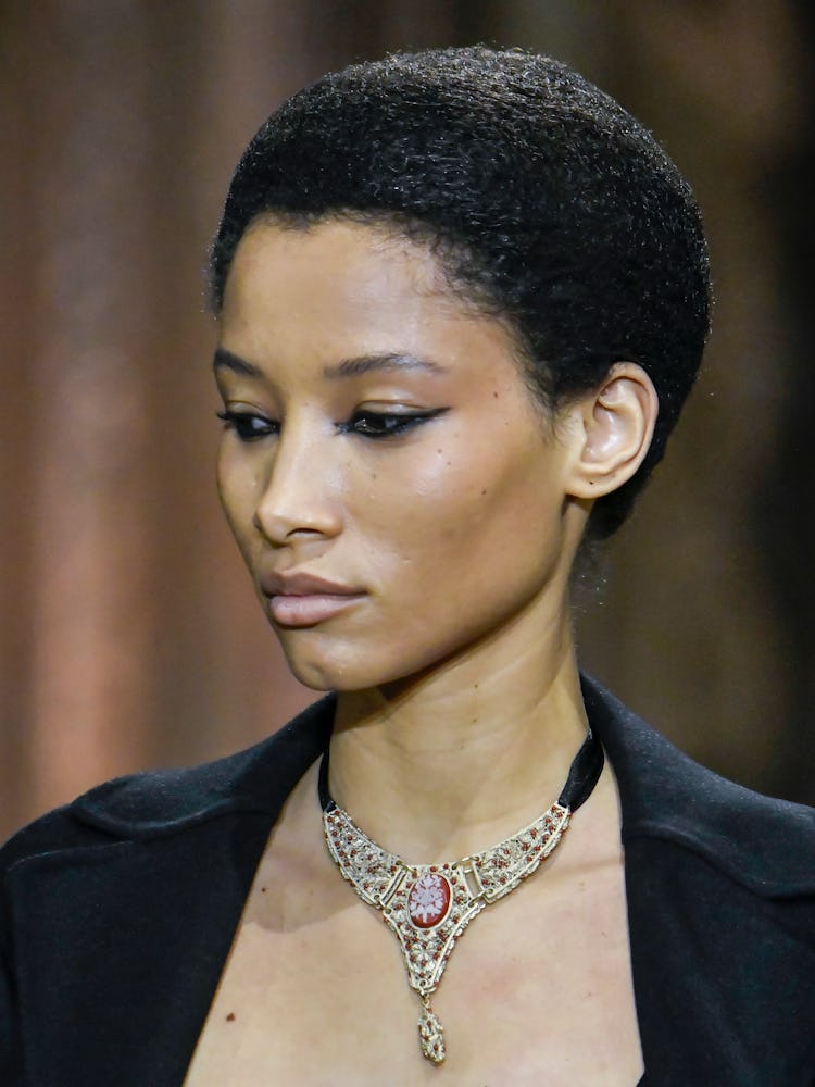 Lineisy Montero walks the runway during the Christian Dior Ready to Wear Spring/Summer 2023 fashion ...