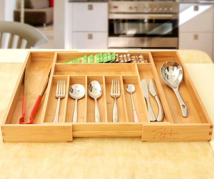 Signature Living Bamboo Utensil Organizer