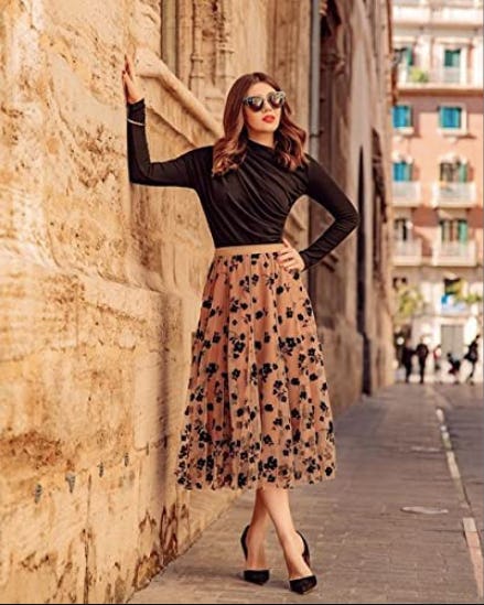 CHICWISH Double-Layered Midi Skirt