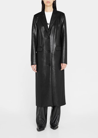 Stand Zoie Faux Leather Long Coat