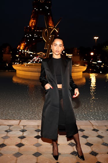 Zoe Kravitz attends the Saint Laurent Womenswear Spring/Summer 2023 show as part of Paris Fashion We...