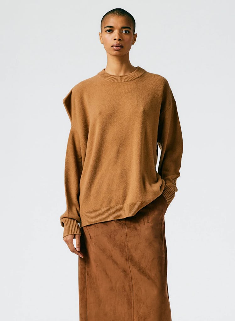 Recycled Cashmere Carre Crewneck Pullover