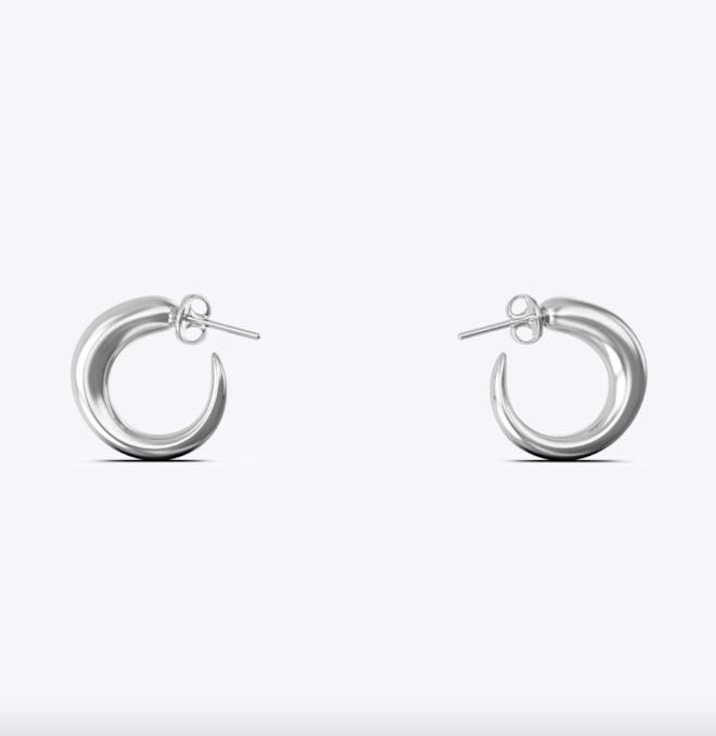 Tiny Khartoum Hoops Nude in Sterling Silver