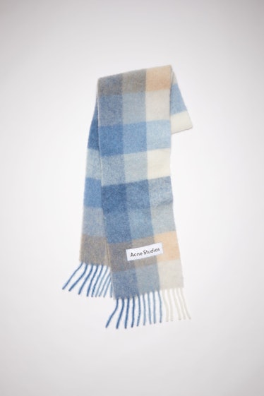 Checked Will Fringe Scarf 