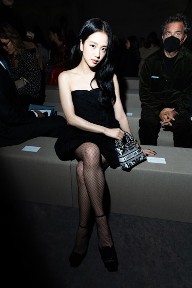 Jisoo attends the Christian Dior Womenswear Spring/Summer 2023 show as part of Paris Fashion Week on...