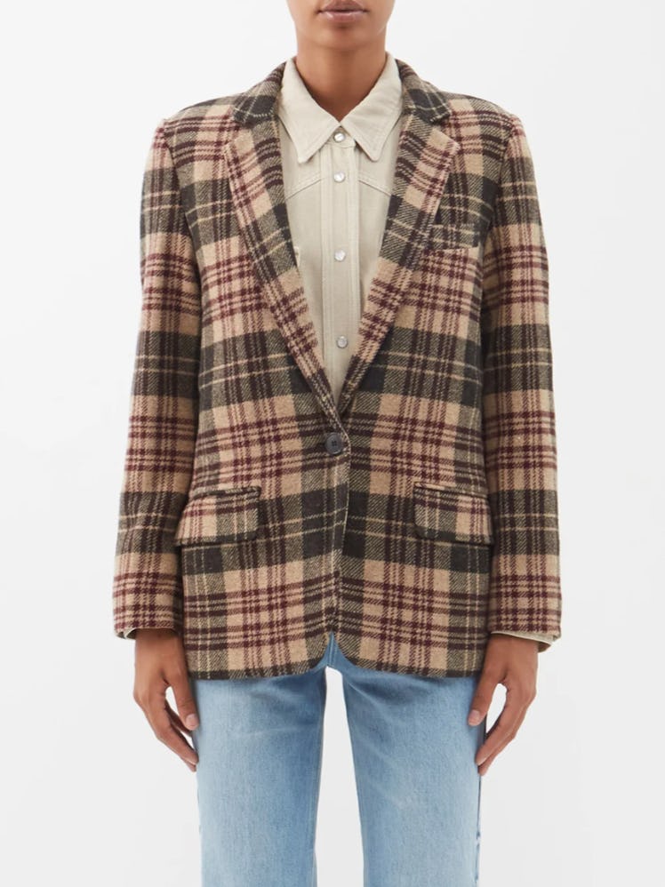 Charlyne Check Wool-Tweed Jacket