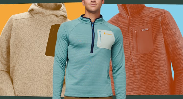 Arc'Teryx Covert Pullover Hoody, Cotopaxi Otero Fleece Half-zip Pullover, and Patagonia Men’s R1 Air...