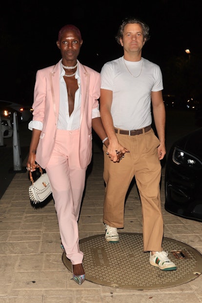 Jodie Turner Smith wearing a pink suit