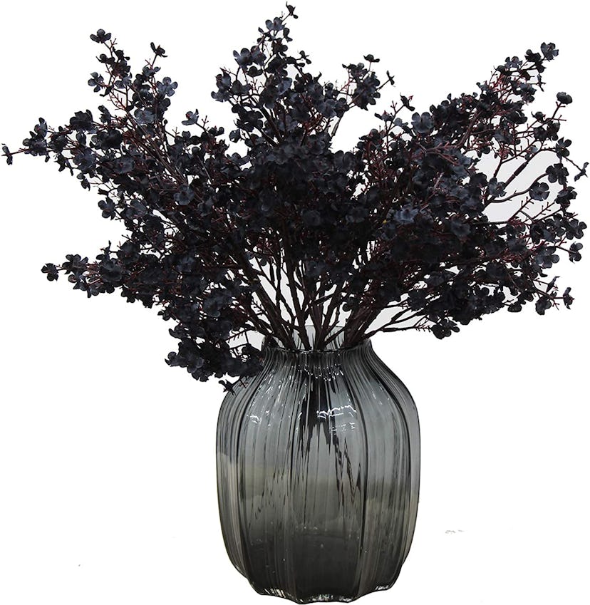 Black baby's breath makes for gothic chic decor year-round.