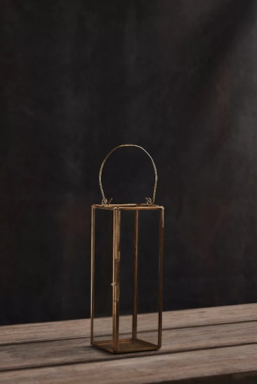 Slim Brass + Glass Lantern