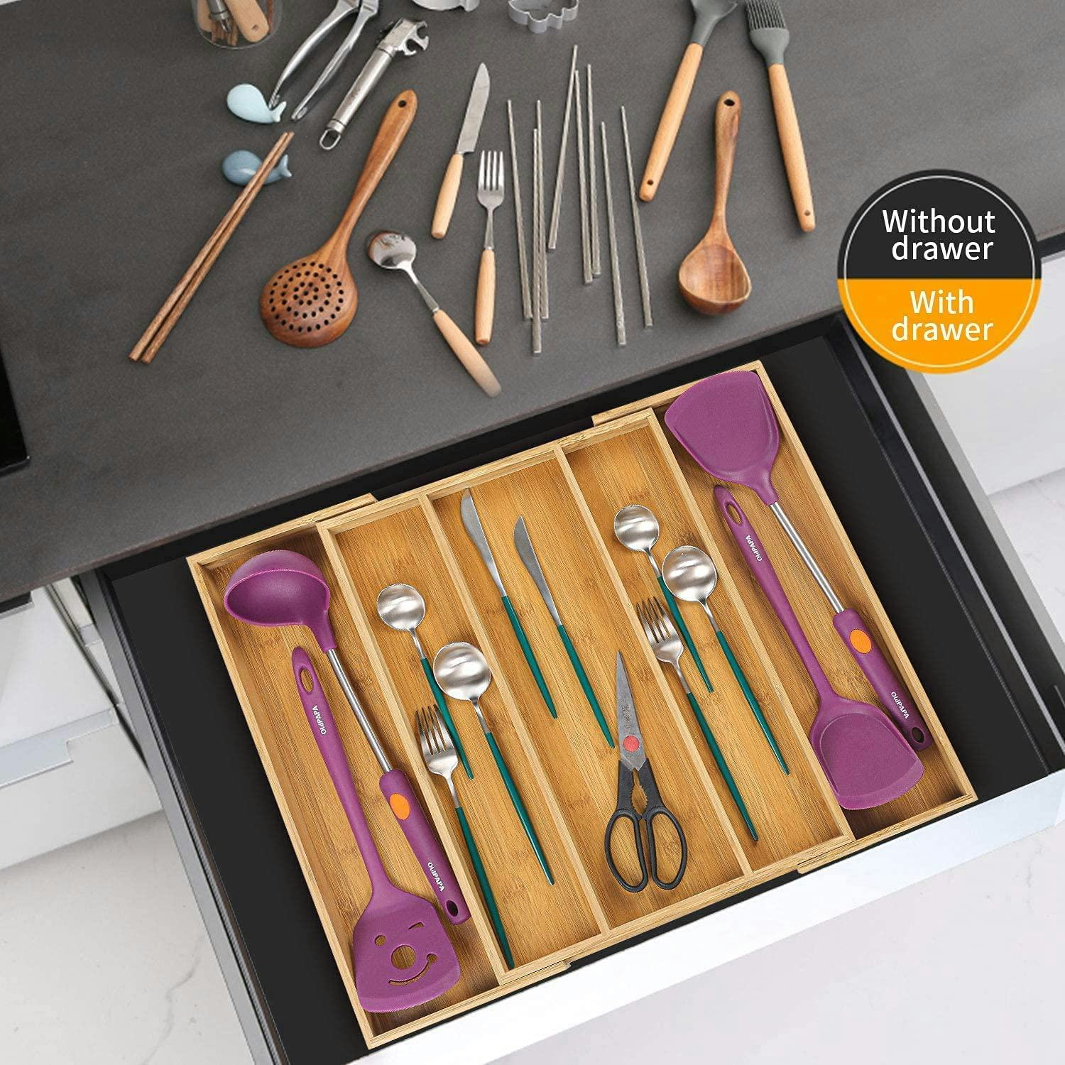 Bamboo Kitchen Organizer