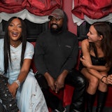 Naomi Campbell, Kanye West, Irina Shayk, and Riccardo Tisci at a Burberry party