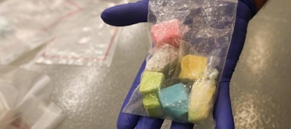 Rainbow fentanyl in a bag.