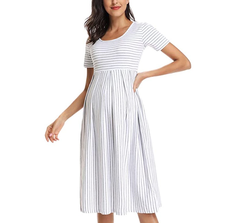 BBHoping  3/4 Sleeve Maternity Dress