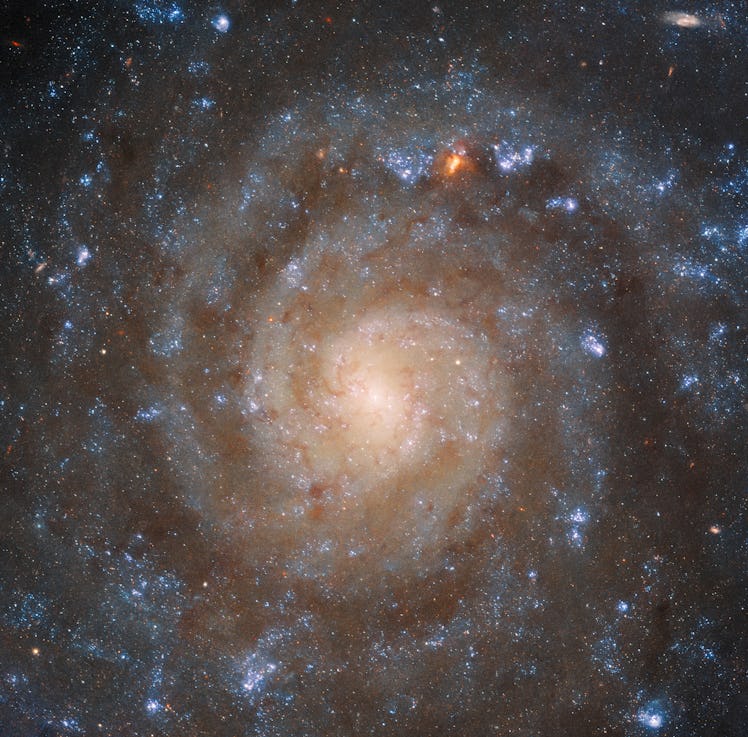 color image of a spiral galaxy in space