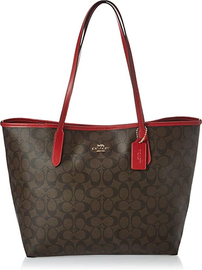 COACH Signature Canvas City Tote 