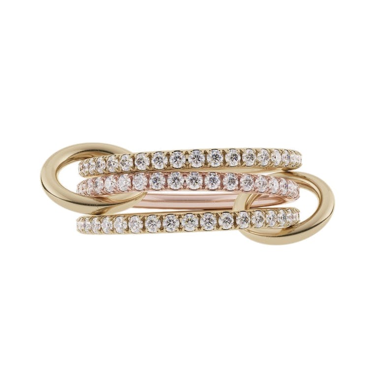 Spinelli Kilcollin rose and yellow gold link ring