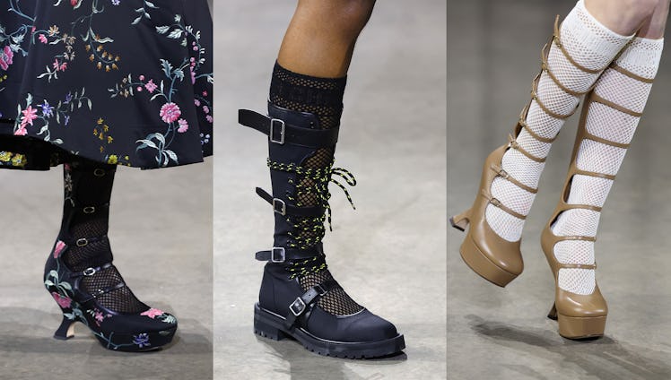 Three pairs of Christian Dior's riffs on Mary Janes