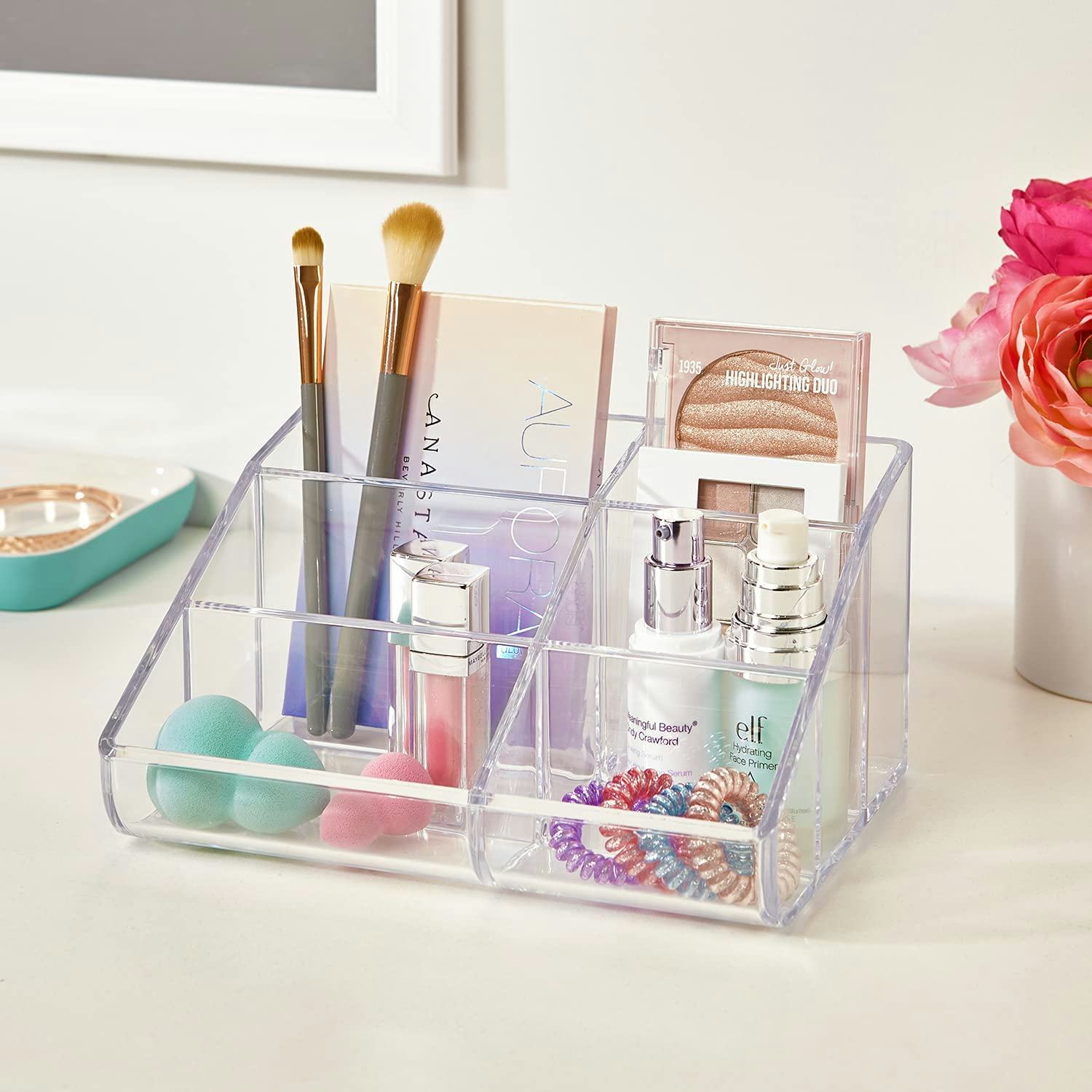 STORi Clear Plastic Vanity Makeup Organizer