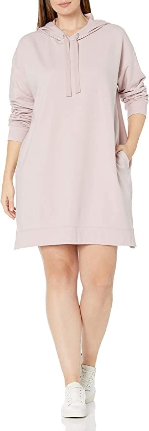 The Drop Long Sleeve Hooded Mini Sweatshirt Dress