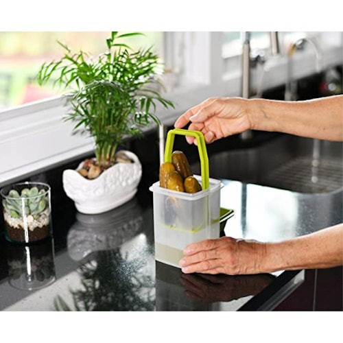 Home-X Pickle Storage Container with Strainer Insert