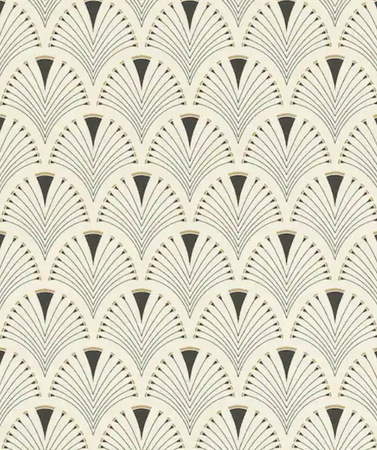 Ruhlmann Cream Fan Paper Strippable Roll (Covers 56.4 sq. ft.)