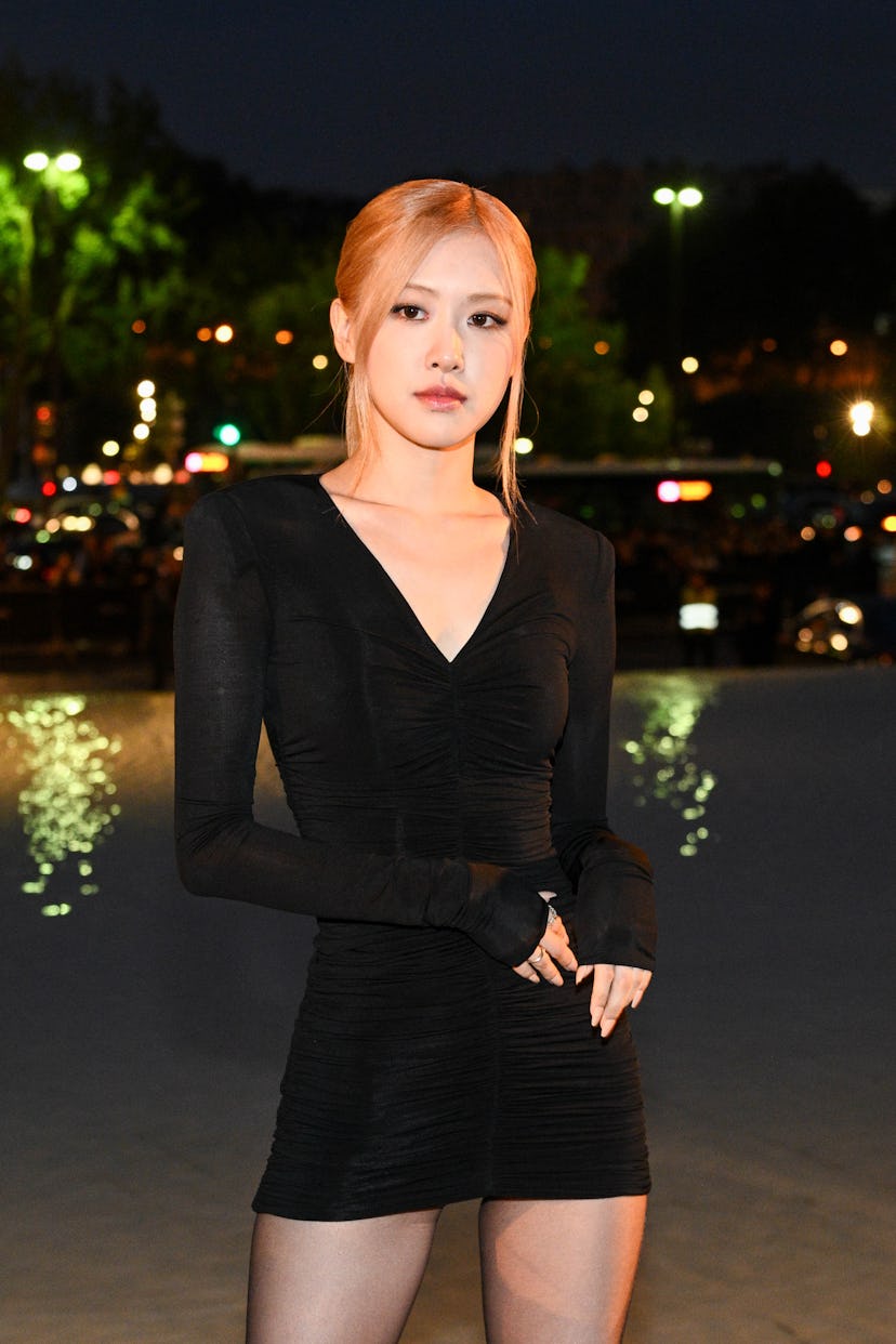 Jisoo Rose at Paris fashion week