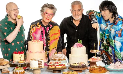 'Great British Bake Off' 2022 promo picture of judges and hosts