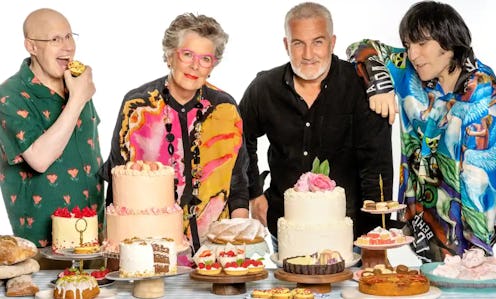 'Great British Bake Off' 2022 promo picture of judges and hosts