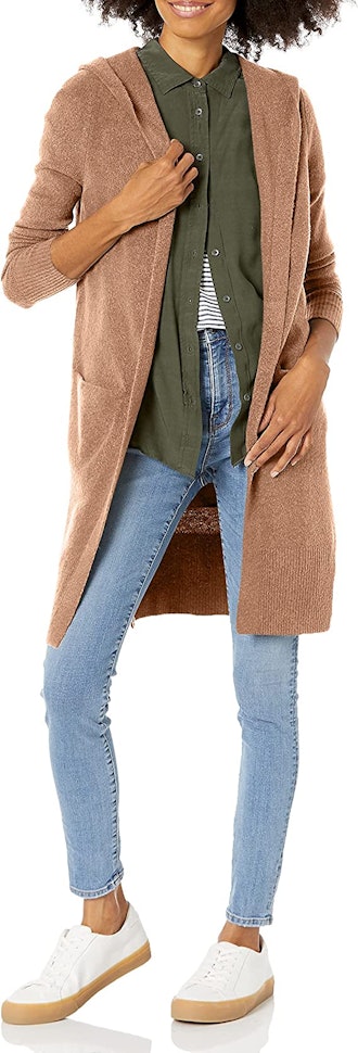 Goodthreads Stretch Long-Sleeve Hooded Cardigan